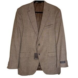 NWT Jack Victor Blazer Sport‎ Coat Mens 44L Classic Academia Wool Herringbone